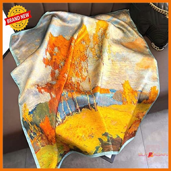 27x27 Pure Mulberry Silk Square Scarf Versatile Women's Accessory - Picture 4 of 8